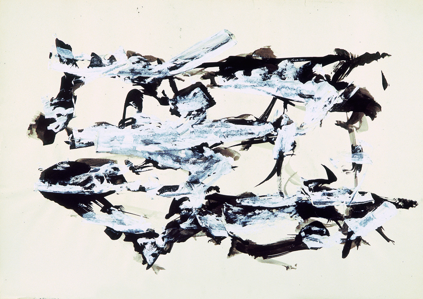 Peter Brüning, Ohne Titel, 1957, Tusche, Tempera auf Papier, 61 x 86 cm